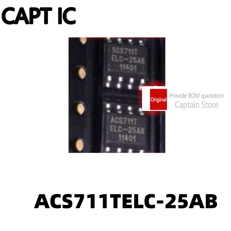 5PCS ACS711T ACS711TELC-25AB ACS711ELCTR-25AB-T SOP8