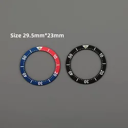 Mod Watch Accessories 29.5mm Green Luminous Beads Flat Aluminum Black Blue Red Bezel Insert Fits For Seiko Women's Diving Watch