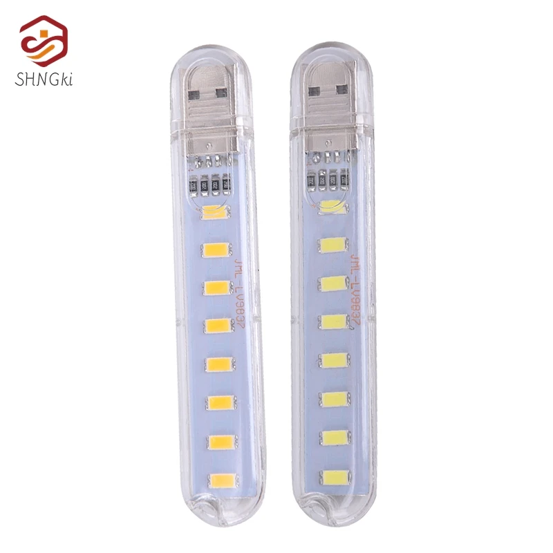 1pc Mini LED tragbare 5v 8 LED USB-Beleuchtung für Computer mobile Power Lampe Nachtlicht