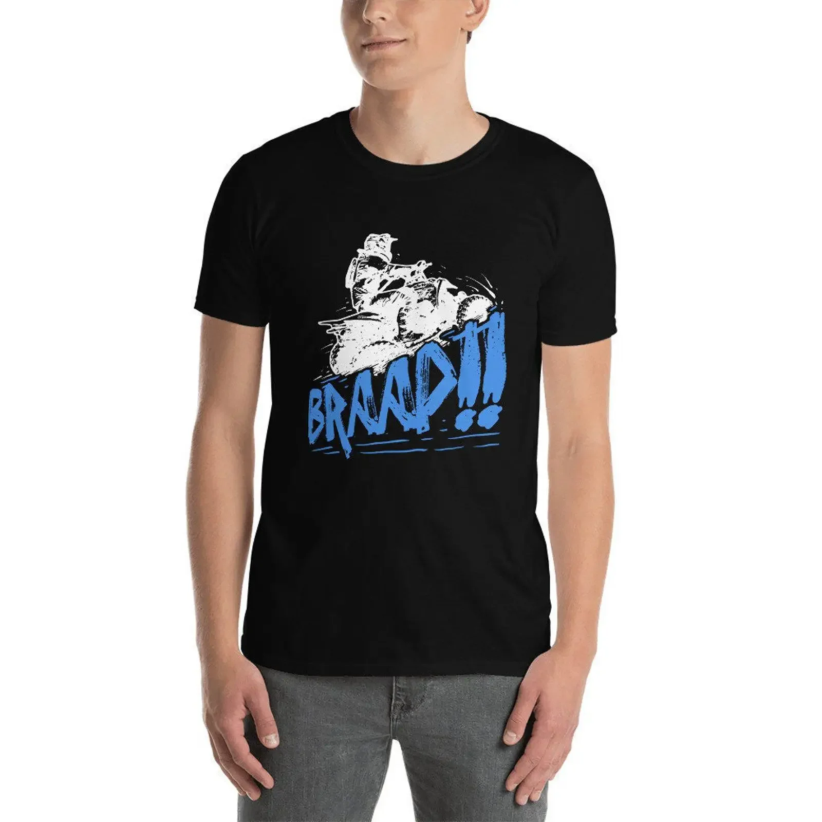 Braap Four Wheeler GifT T Shirt Cool Quad ATV Driver  vintage Washed Slightly Casual fashion graphic streetwear Stretched
