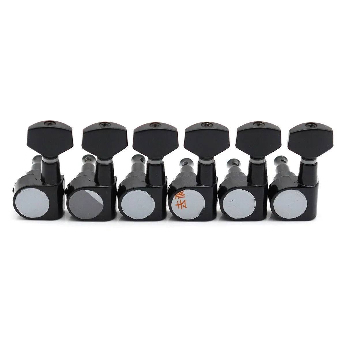 

Левые 2-контактные 6-струнные колки для настройки электрогитары, черные тюнеры, колки