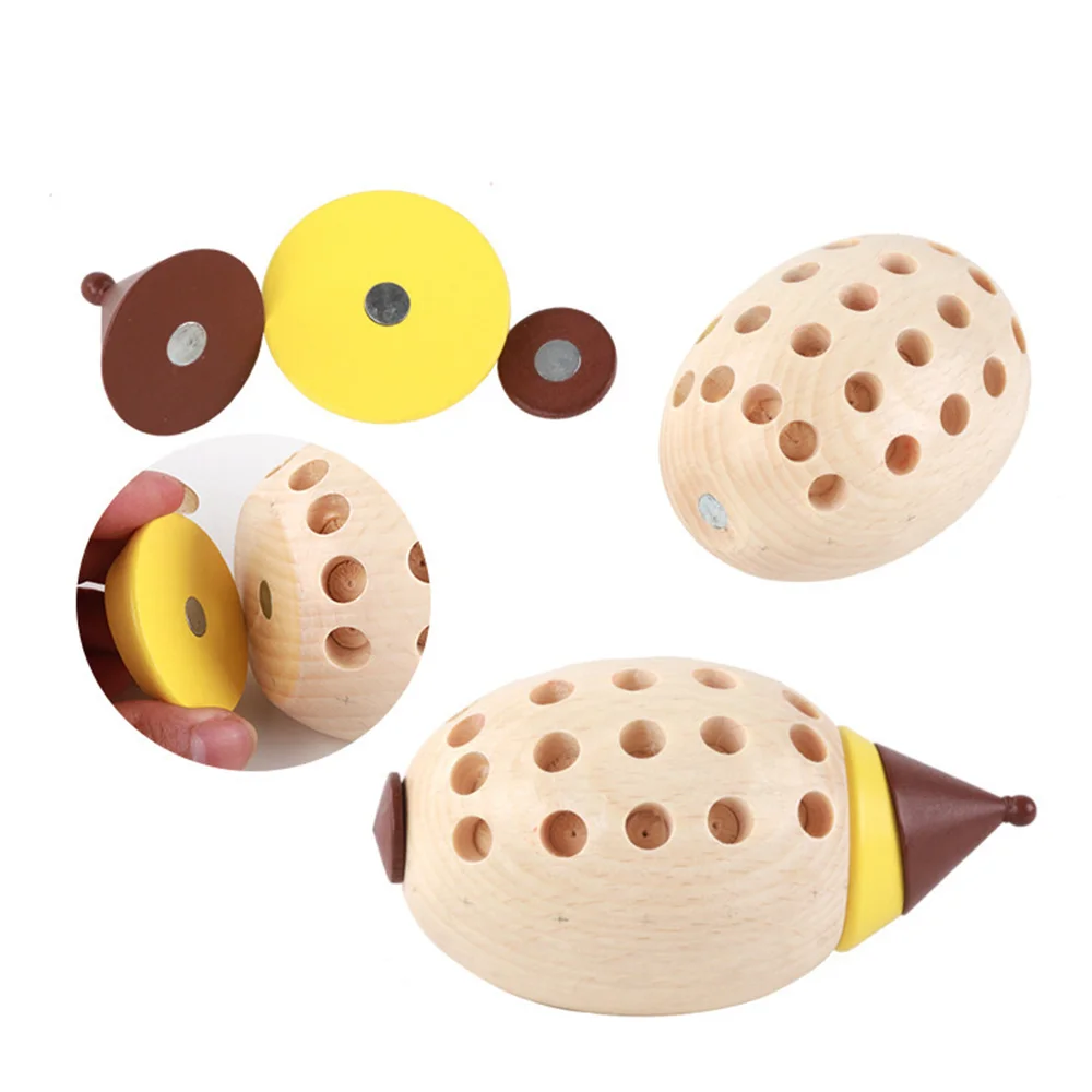 나무 분류 장난감 고슴도치 모양 자석 분류기 퍼즐 맞추기 게임