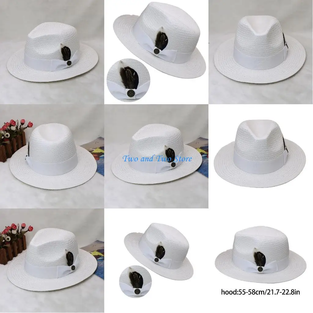 

HX6F Breathable Sun Hat Photoshoots Beach Hat Travel Panama Hat Spring Camping Hat