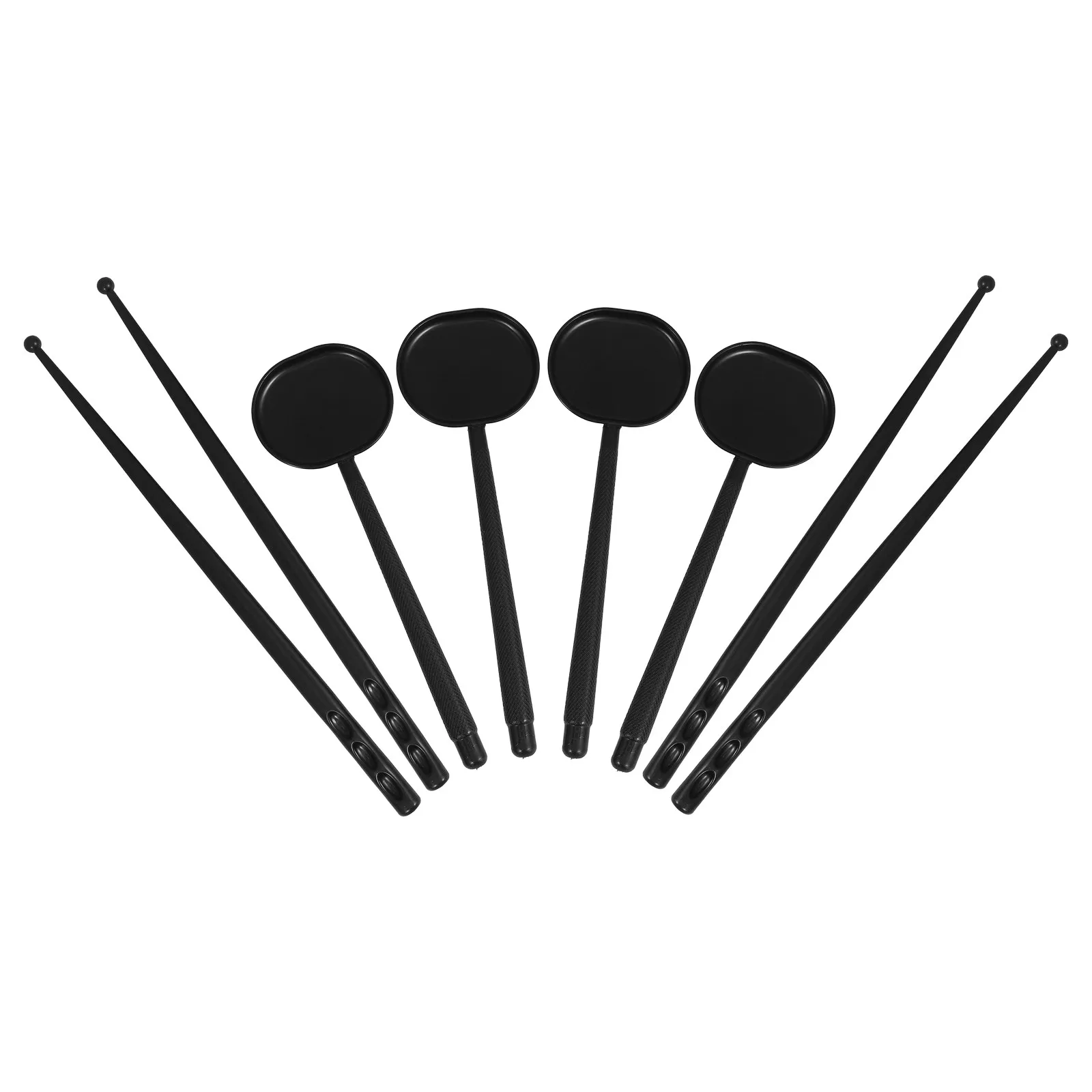 8Pcs Black Ophthalmic Eye Occluders Handheld Plastic for Eye Screening Therapy Set Hand Tester Pin Hole Glasses