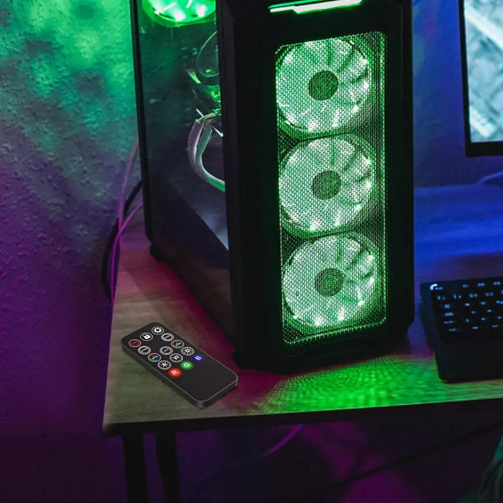 Pc Fan Argb Controller Rgb Controller with Remote Control for Pc Case Fans 14 Key Argb Controller Color Changing Modes