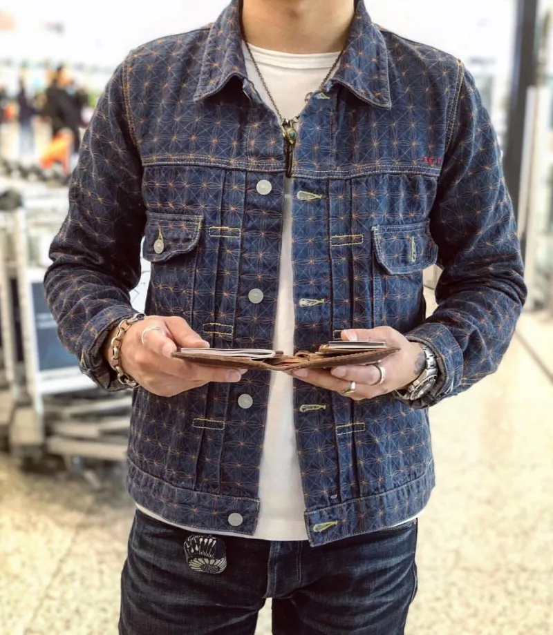 VISVIM I.C.T 101 Sashiko Mount primary color denim jacket