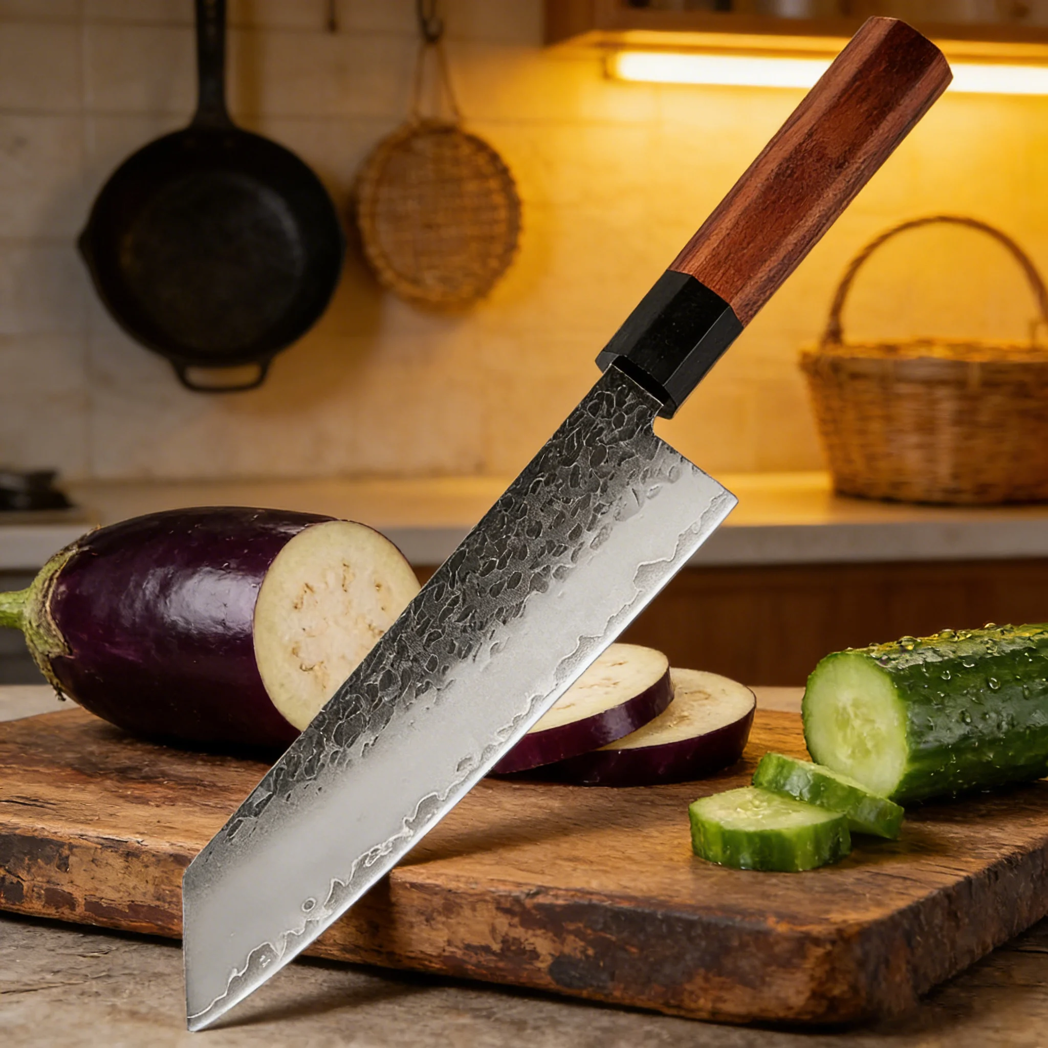 

Razor-Sharp 3-Layer High-Carbon Composite Steel Kiritssuke Knife Japanese Slicing and Sashimi Knife Kitchen Chef's Cutting Tool