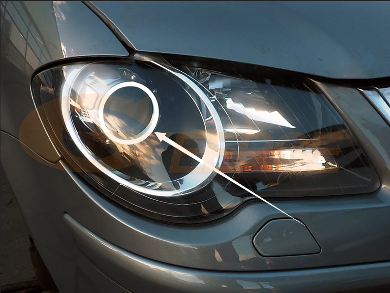 Dla volkswagena VW TOURAN 2007 2008 2009 2010 doskonały Ultra jasny CCFL Angel Eyes zestaw pierścieni Halo akcesoria samochodowe — zdjęcie 7