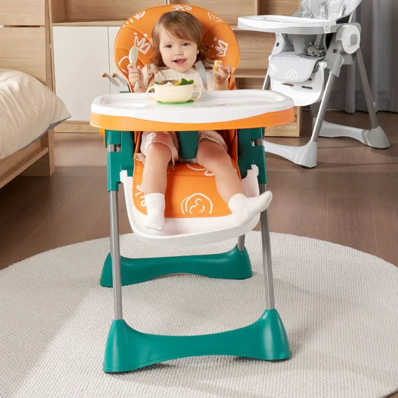 One Button Folding Baby Dining Chairs,Portable Baby Chair for Eating,Multi-functional Baby Food Table High Chairs Feeding Chair