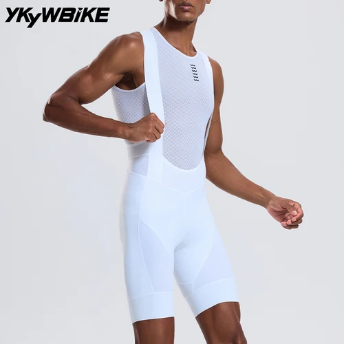 YKYWBIKE-pantalones cortos con pechera para ciclismo para hombre, 6 horas, almohadilla belga, transpirables, medias para bicicleta de montaña y carretera, pantalones cortos de verano para bicicleta de carrera, MTB Pro