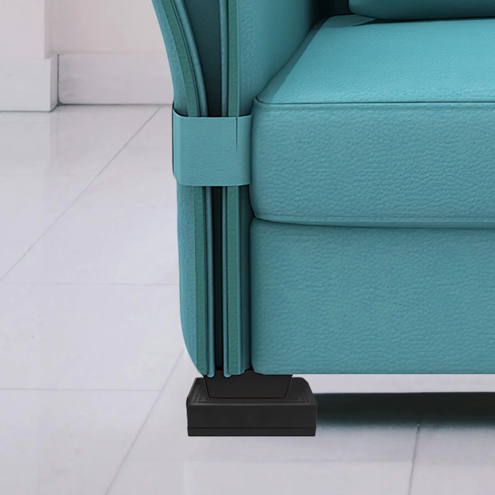 

4Pcs Furniture Riser Heavy Duty Large Size Non Slip Elevate Bed Couch Desk Sofa Table Supports Couch Risers 6 Inch Heavy Duty