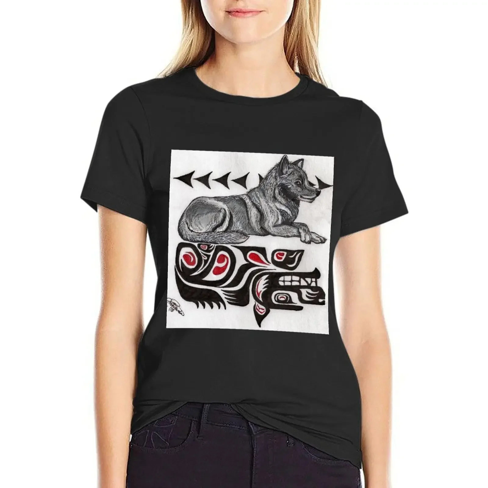 

Whale T-Shirt funny kawaii clothes plain clothes for Women