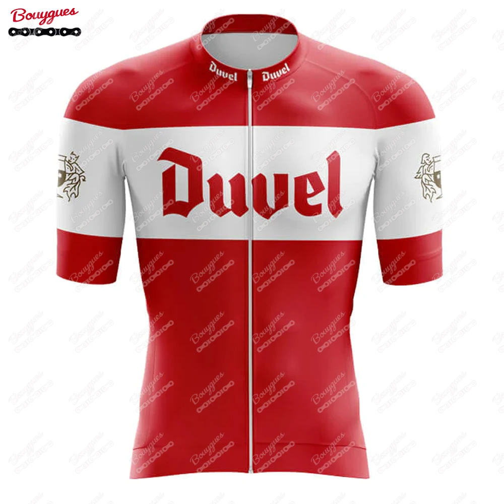 Duvel Cycling Jersey for Men Short Sleeve Reflective MTB Maillot Downhill Pro Team Mountain Bicycle Clothing Summer New