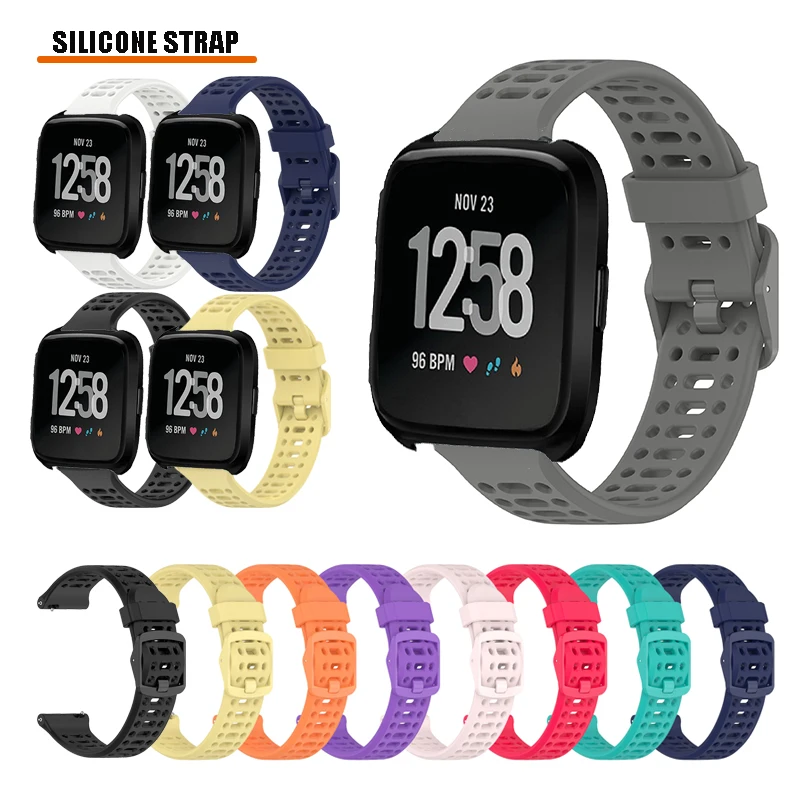 For Fitbit Versa 2 / Versa Lite / Versa 1/ SE Breathable Silicone Strap Band