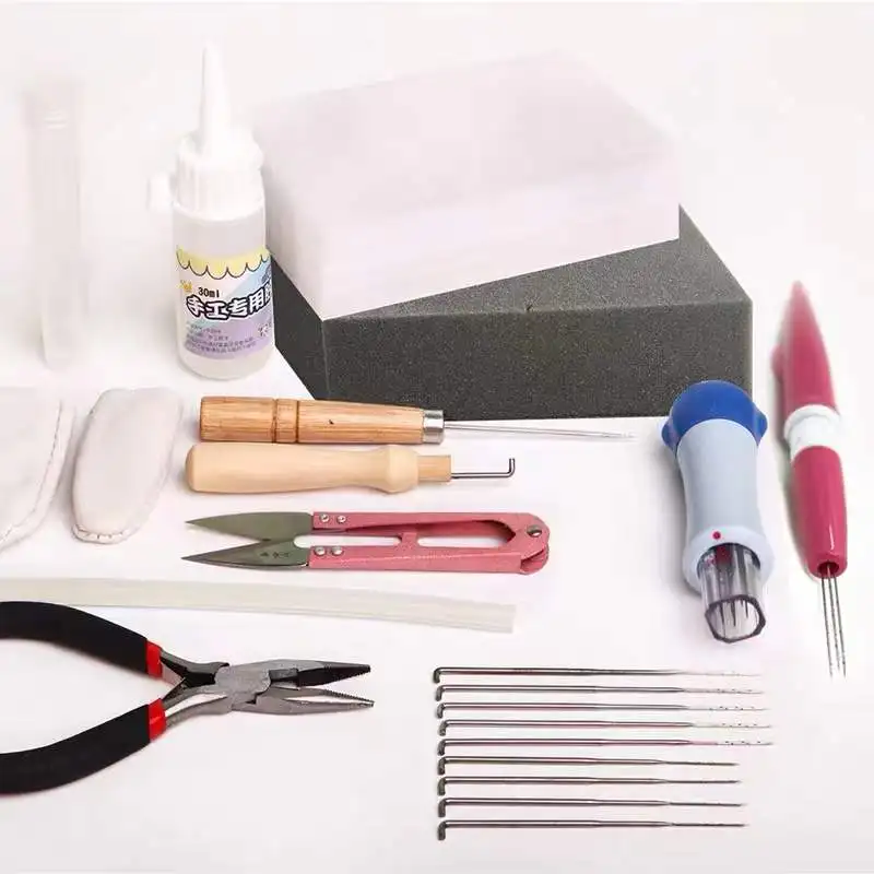 Wool felt tool box material package accessories tool kit felt needle-nosed pliers glue foam workbench finger cover unfinished