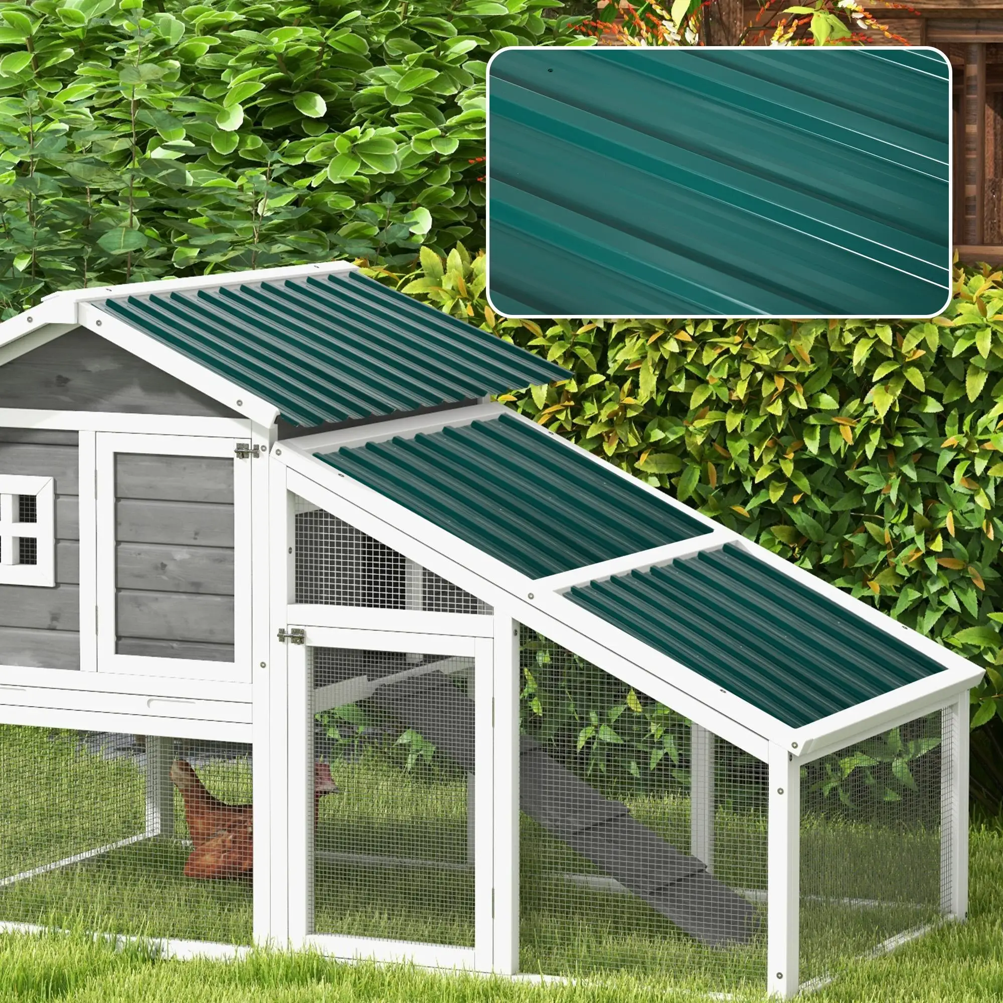 Lot de 12 tôles trapézoïdales 129x45cm 7m² en acier galvanisé, résistantes aux intempéries, profilées, vertes