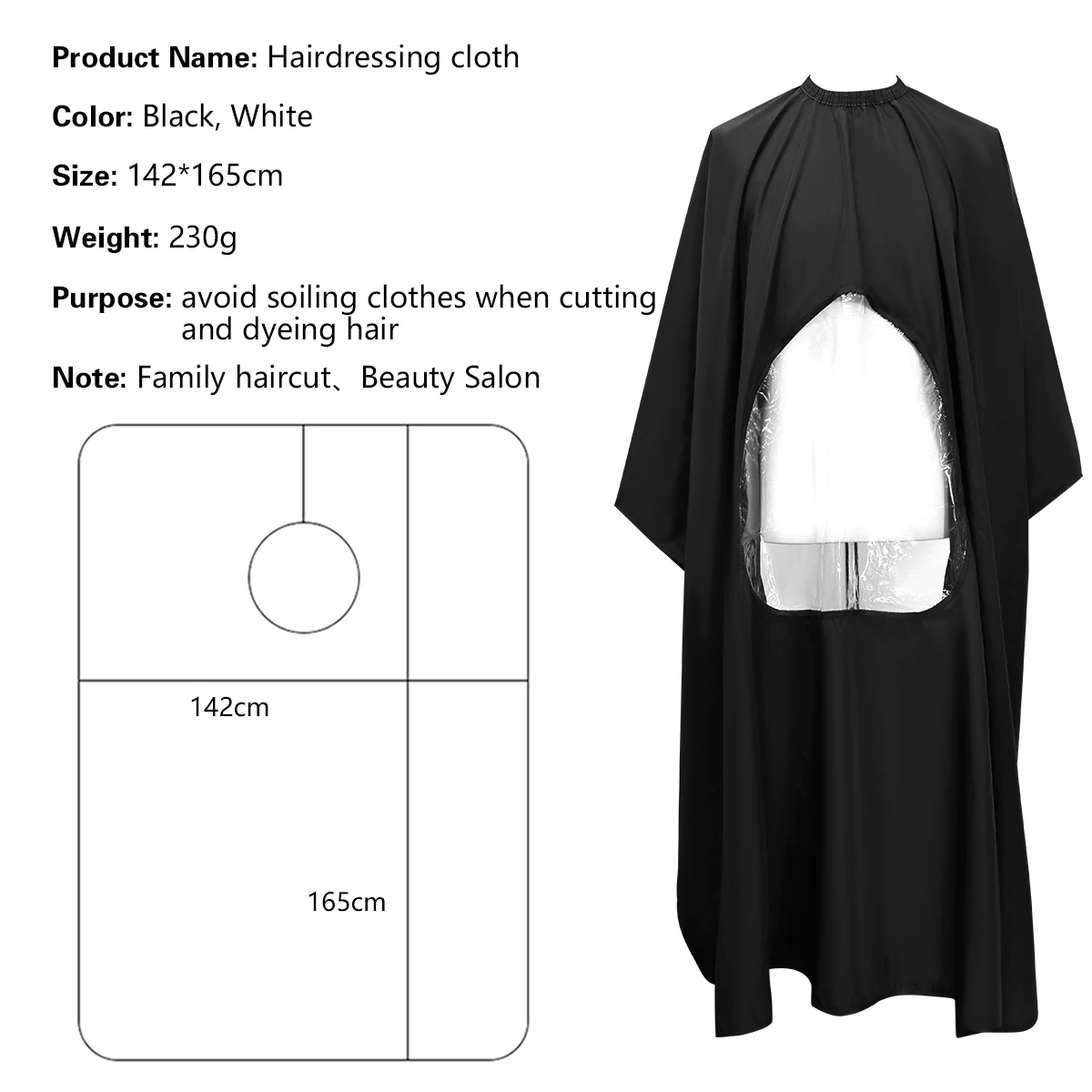 Barbershop Hairdresser Aprons Transparent Anti static Haircut Capes Waterproof Aprons Eagle Shawls Salon Barber Styling Tools