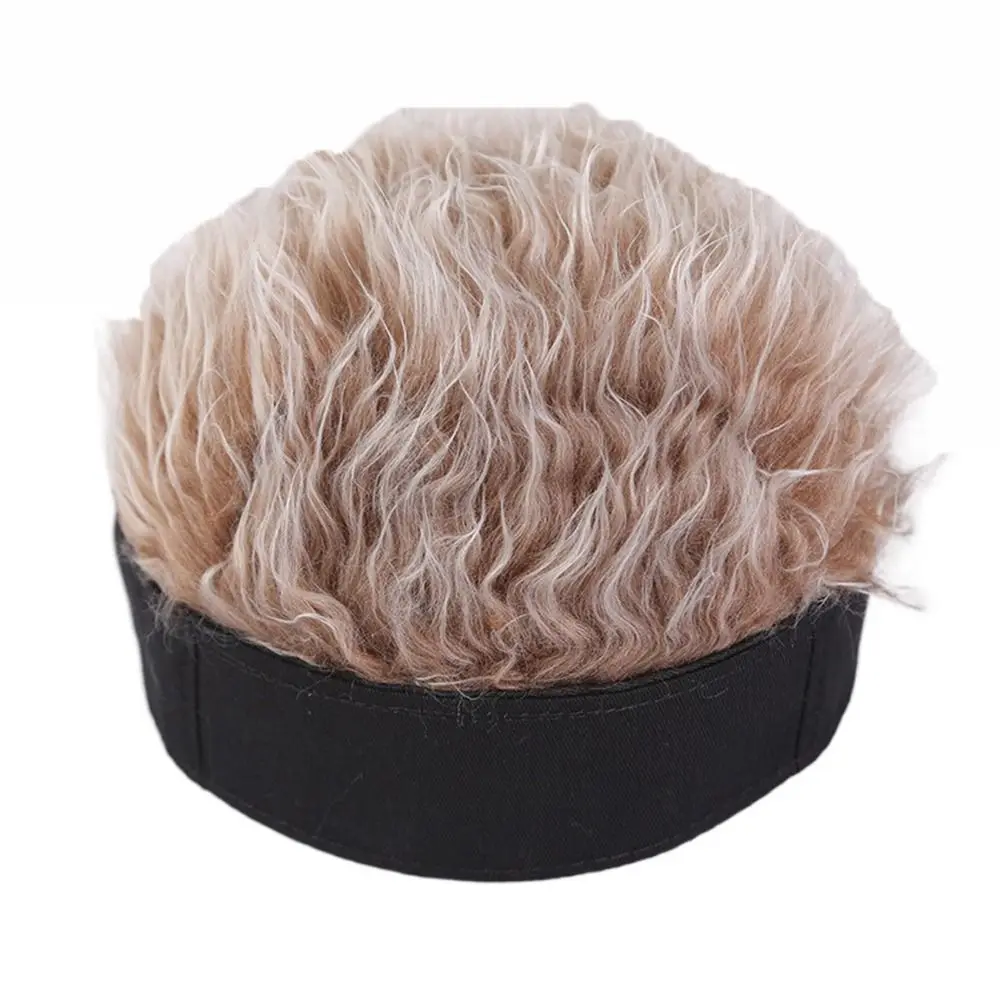 Hiphop Retro Fashion For Men For Women Cotton Outdoor Street Spiked Unisex Hat Wig Cap Beanie Hat Fake Hair Hat