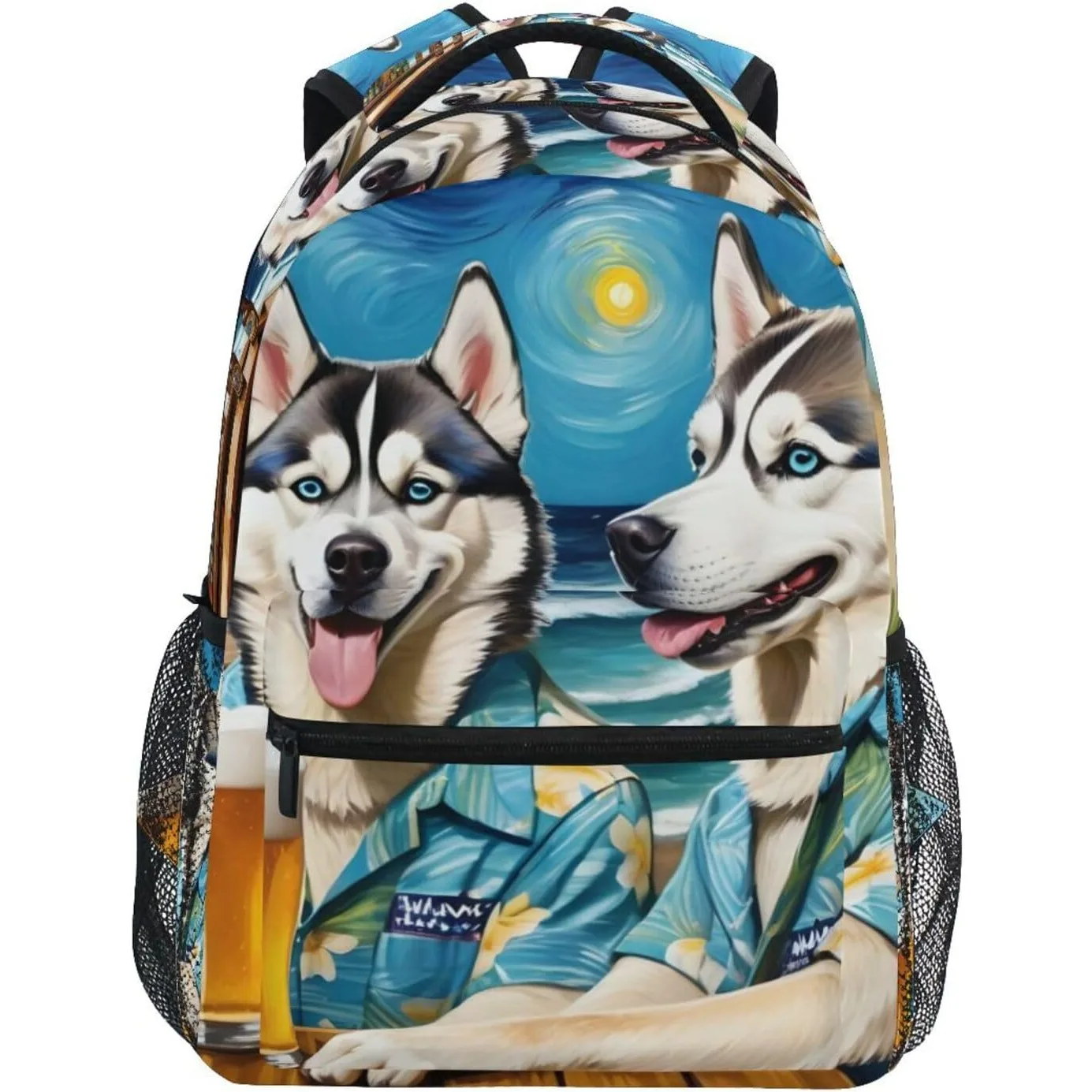 

Детский дорожный рюкзак Husky Together с принтом, большая вместительная школьная сумка, сумка для книг для мальчиков и девочек