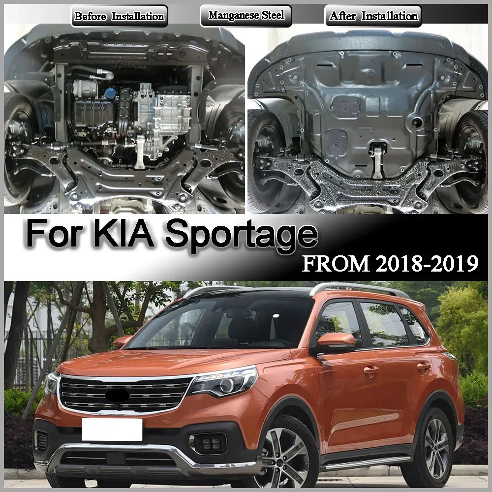 For KIA Sportage 2018-2019 2.0L Higher Quality Black Under Engine Guard Mudguard Board Splash Shield Mud Fender Plate Panel