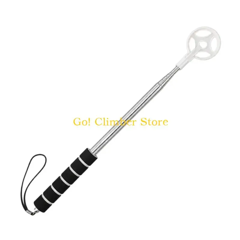 Q84C Collapsible Golf Ball Pickup Tool for Course Use, with Cushioned Handle, Wrist Strap, and Storage in a Golf Bag