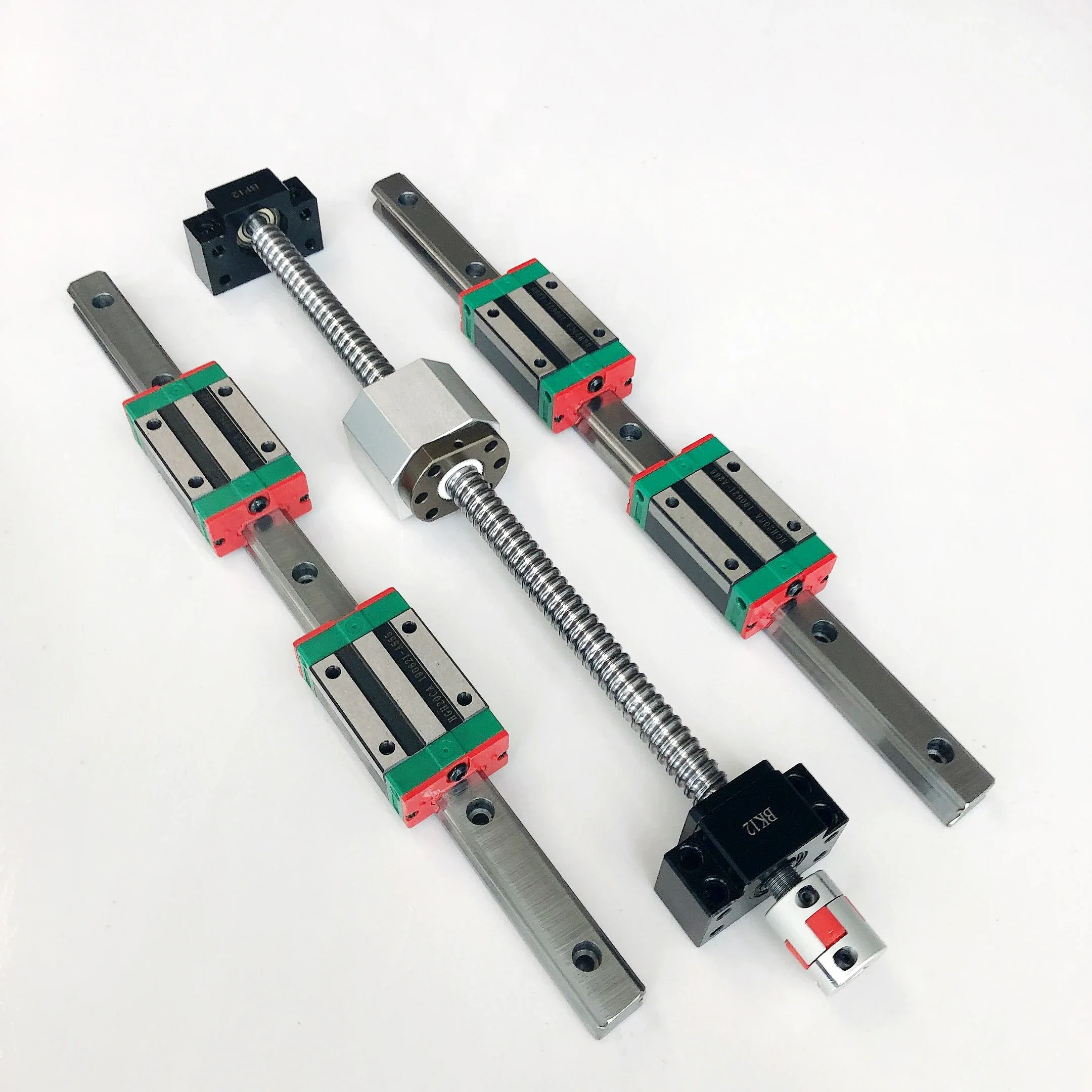 2PCS HGH20 Linear guide rail + 4pcs HGH20CA / HGW20CA Carriage + 1 set SFU1605 ballscrew CNC Parts