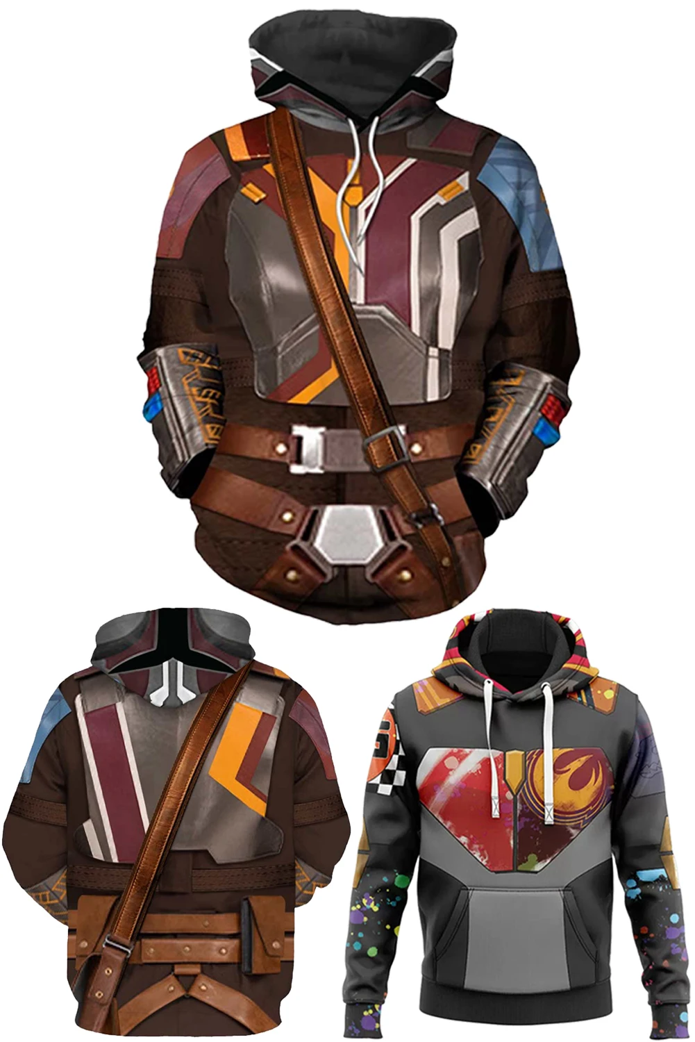 Sabine Cosplay Fantasy Hoodie Movie Space Battle Costume Fantasia Hooded Sweatshirt Casual Halloween Carnival Suit Women Adult