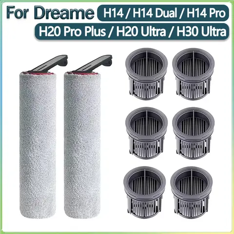 Dreame H14 Dual / H14 Pro / H14 / H20 Pro Plus / H20 Ultra / H30 Ultra Vacuum Cleaner Roller Hepa Filter Accessories