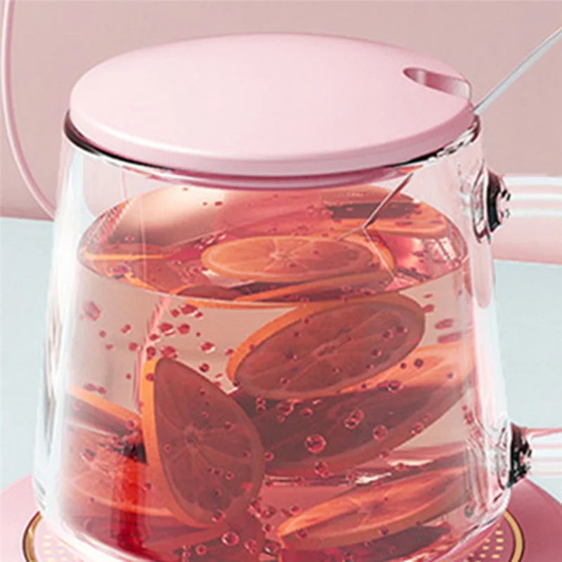 Thermostatic Heating Coaster 2PC USB Home 3-Speed Adjustment 55 Degree Constant Temperature