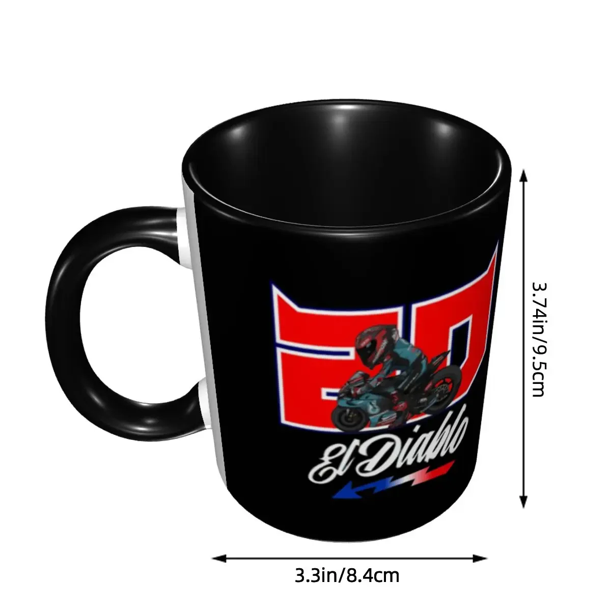 Custom Fabio Quartararo Coffee Mug DIY Motorcycle Racer Ceramic Tea Milk Cup