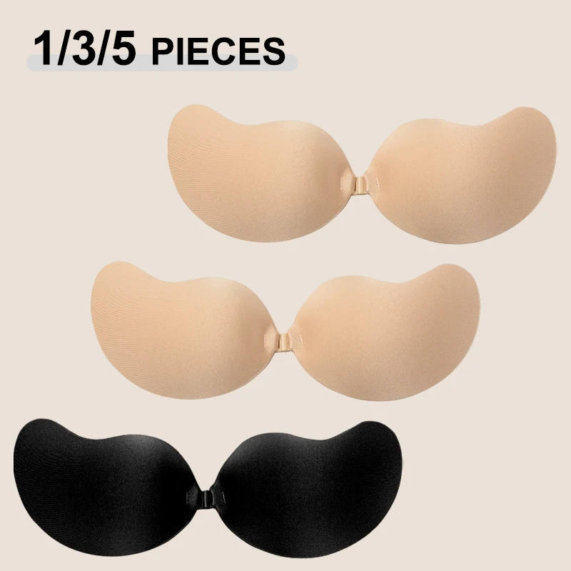 1/3/5 Pieces Summer Invisible Strapless Breast Patch Women P