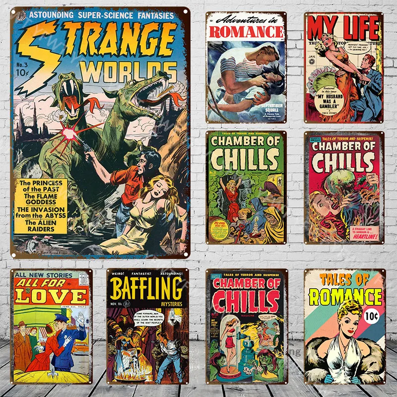 Big Adventure Comics Monster Warrior Rescue Plan Metal Tin Sign Bar Pub Balcony Bedroom Decoration Poster Boys