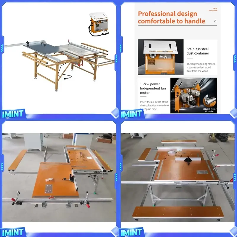 Hot Sell Electric Folding Band Saw for Woodworking with Invisible Slide Push Pull Dustless Application Push Table Saw