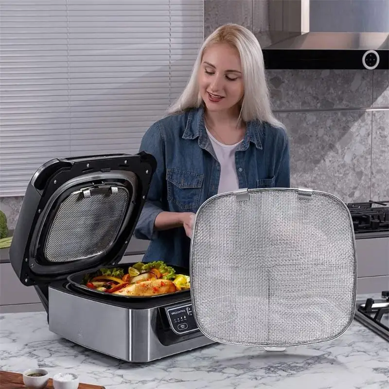 شاشة رش الفولاذ المقاوم للصدأ درع من Molf لـ Ag300 ، Ag300C ، Ag301 Air Fryer