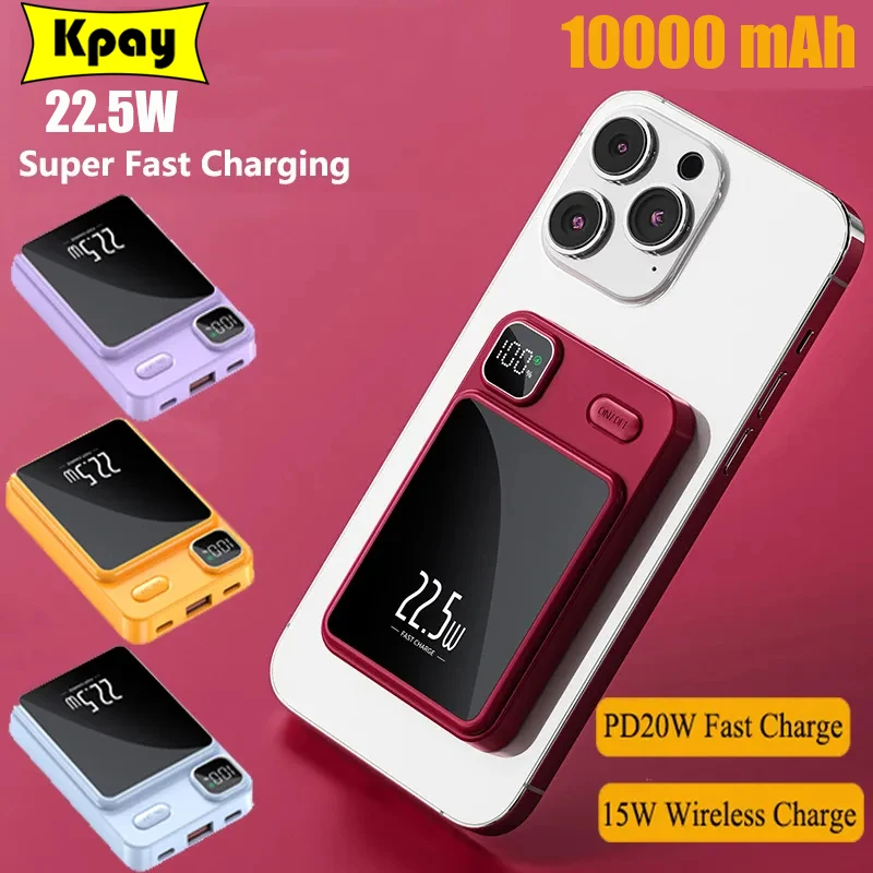 

10000mAh 22.5W Macsafe Power Bank Wireless Magnetic Super Fast Charging Powerbank for iPhone15 14 13 12 Samsung Xiaomi Charger