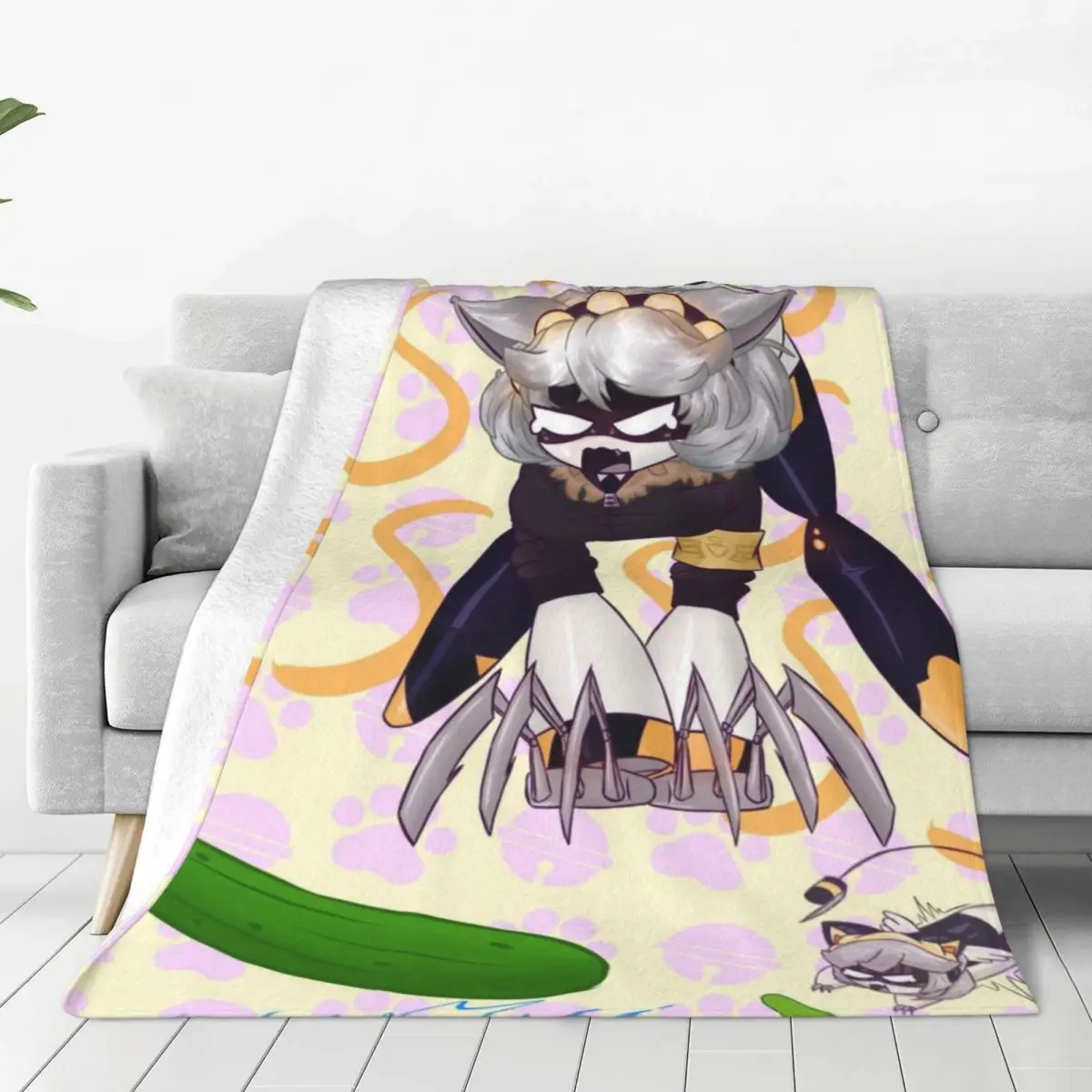 Murder Drones Blanket Flange Textile Decor Portable Super Soft Throw Blankets for Home Office Plush Thin Quilt