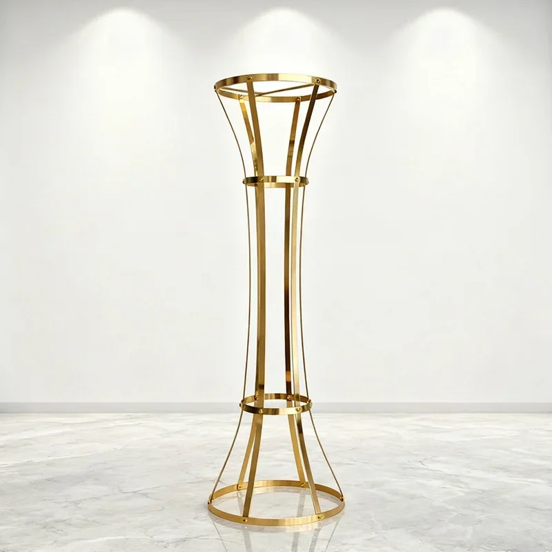 Eleganter 90cm Gold-Schwarzer Blumenständer Romantische Hochzeits- und Partydekoration Florale Tischdekoration für Zuhause – Detail 2