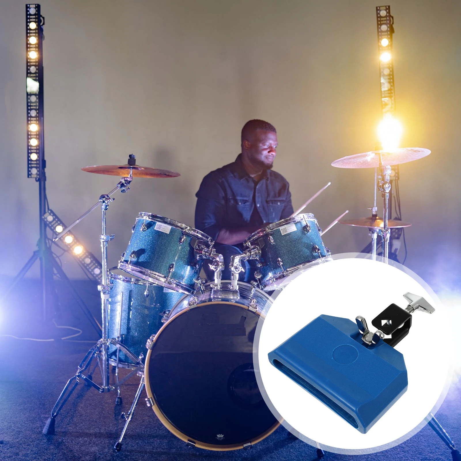 

PVC Drum Kit Cowbell Accessories Music Instrument Percussion Great Gift Beginners Students Toy Instruments