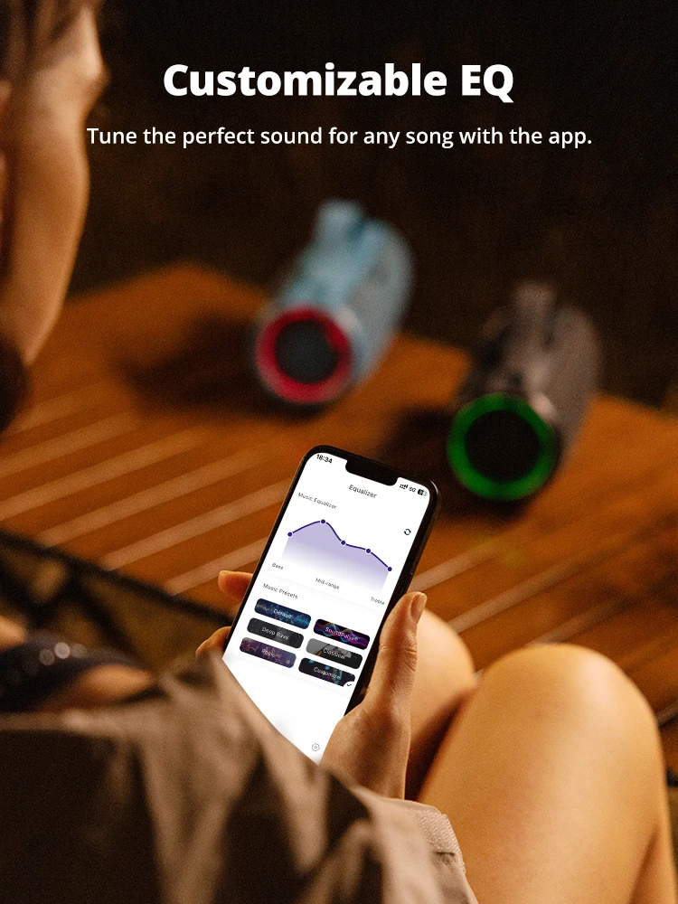 Tronsmart Mirtune S100 Bluetooth Speaker Powerful Speaker with 50W, IPX7 Waterproof, Retractable Handle, Built-in Powerbank