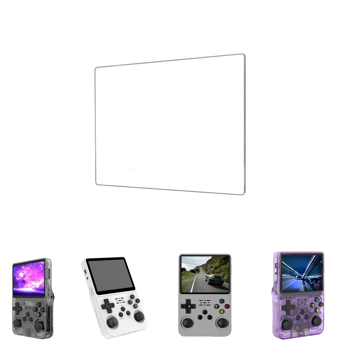 2pcs/box Tempered Glass Protector Crystal Film for R36S RGB20S Handheld Game Console 3.5 inch Retro Video Games Consoles Newest