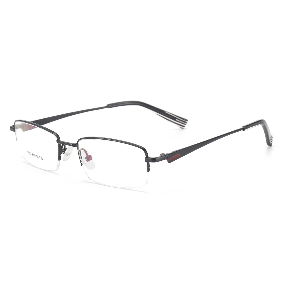 

Metal Rectangle Spectacles Half Rim Prescription Eyeglasses Frame Mens Fashion Glasses For Myopia Reading Lens