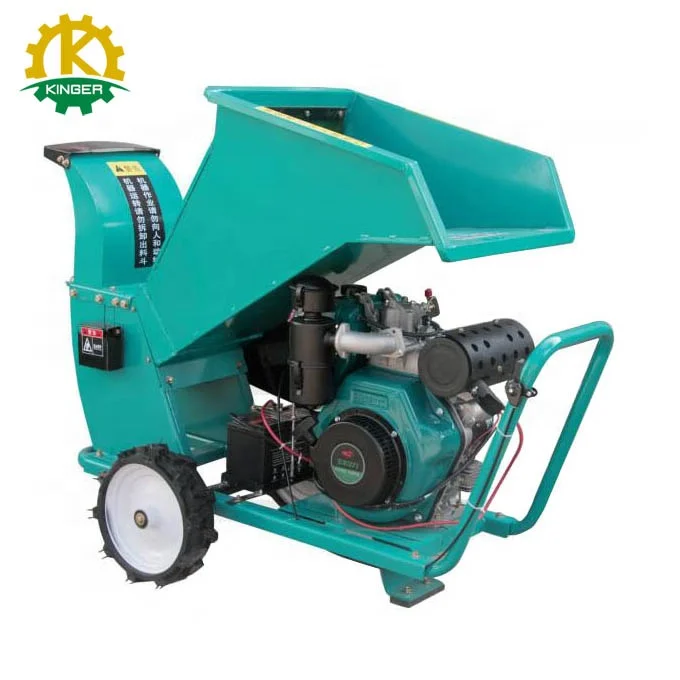 Wood Crusher Bamboo Shredder Mulcher Grinder Tree Branch Shredder Machine Portable Wood Chipper