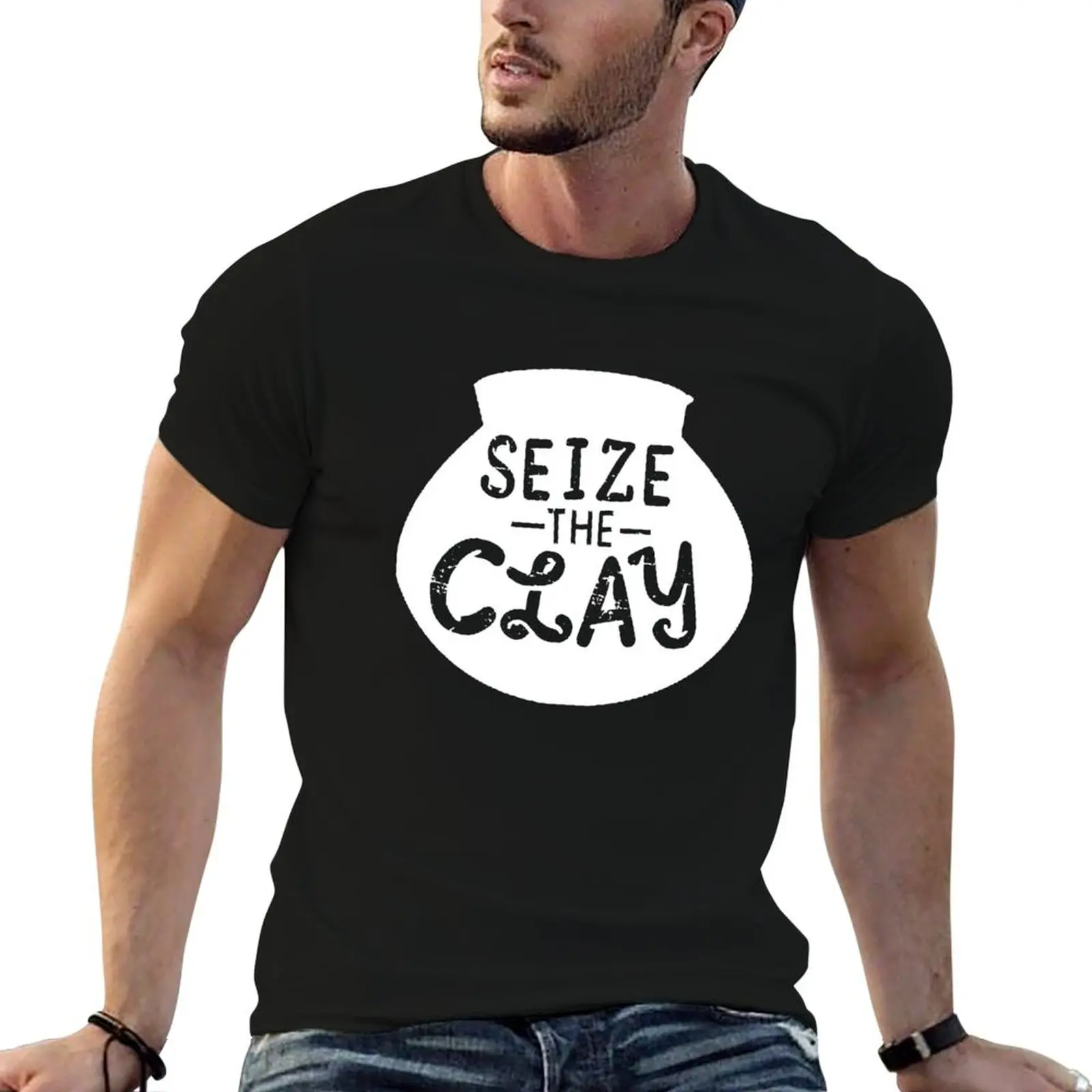 Pottery Seize The Clay Gift T-Shirt Relaxed Casual Short Sleeve Tee