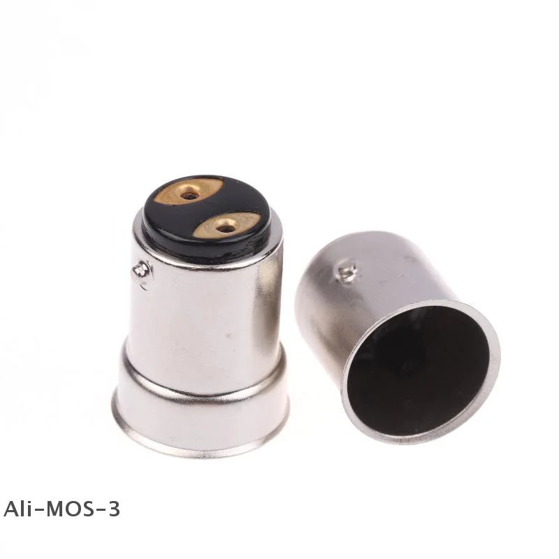 【S】10Pcs B15 Brass-nickel Plated Lamp Cap 1156 Single Contact Bayonet Auto Lamp Holder BA15S BAY15D Auto Bulb Holder Cap