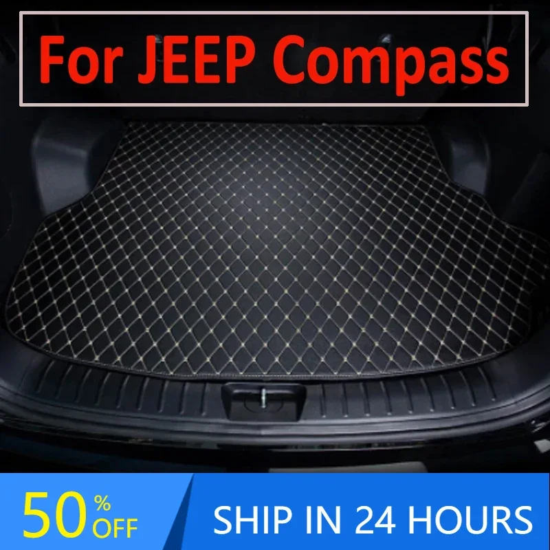 Car Trunk Mat For JEEP Compass 2007-2017 08 09 10 11 12 13 14 15 16 Custom  Accessories Auto Interior Decoration