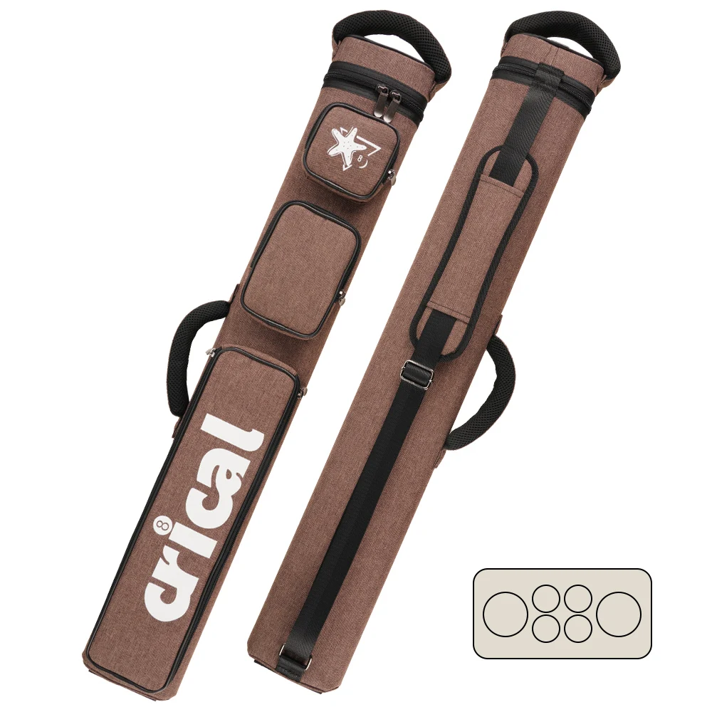 CRICAL Pool Cue Case 2x4 Hard Pool Stick Case Holds 2 Butts and 4