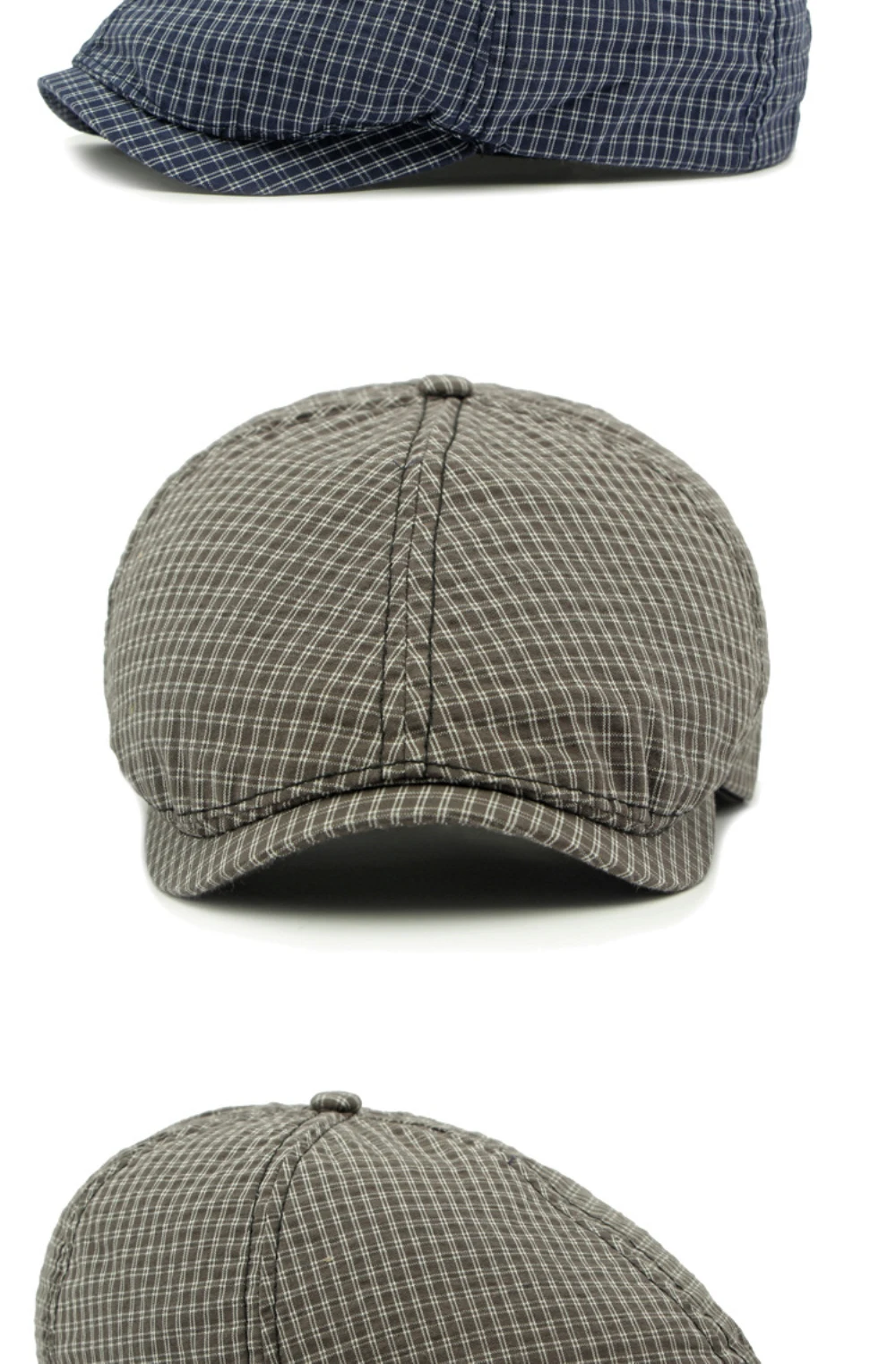 HT4798 Herren Berets Frauen Plaid Künstler Maler Baskenmütze Hut Männlich Weiblich Ivy Flache Kappen Einstellbar Frühling Herbst Achteckige Baskenmütze Kappen – Detail 8