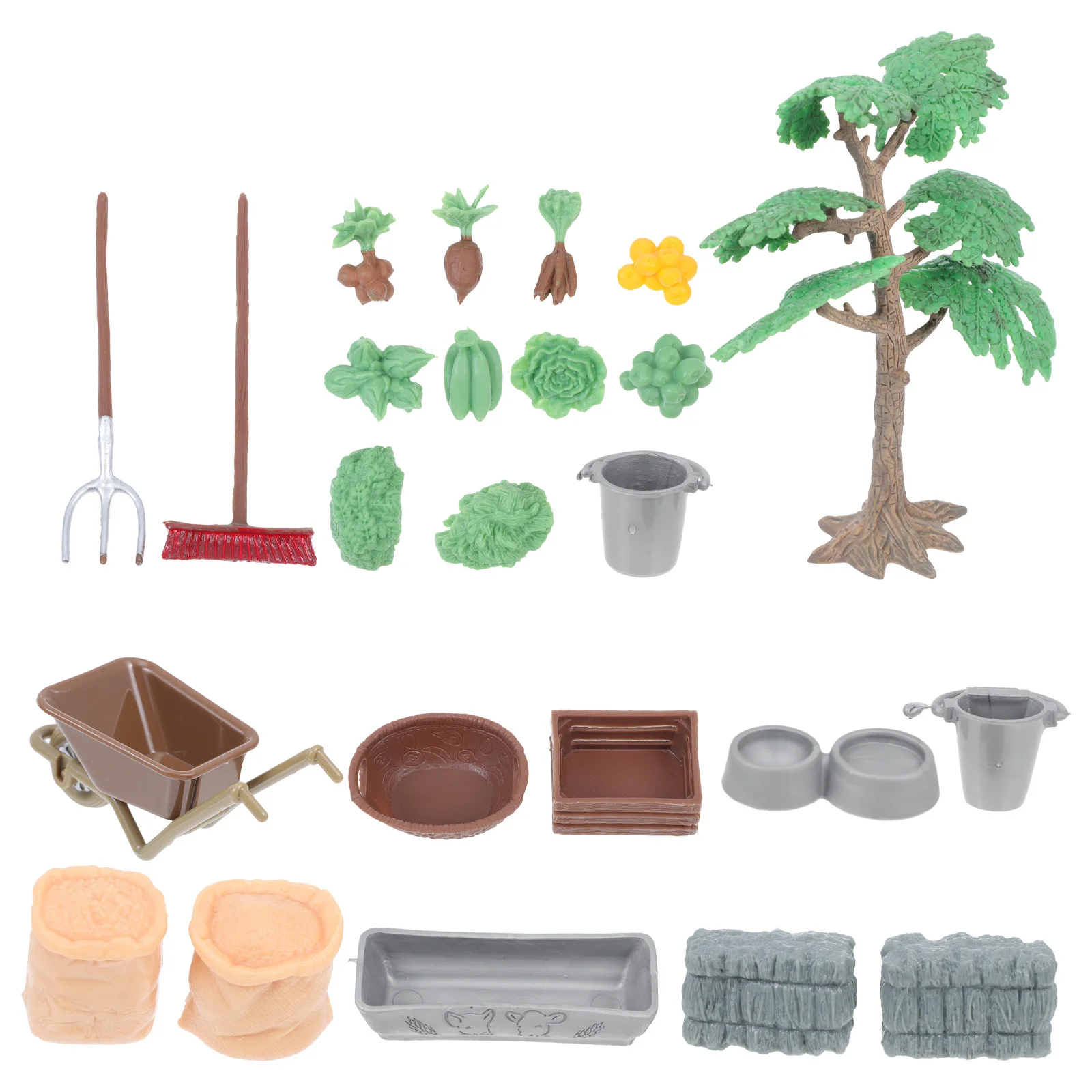 

1 set 1 Set Of Pvc Farm Models Cute Vegetable Stone Simulation Ornaments For Kids Educational Desktop Decor Farm Adornment