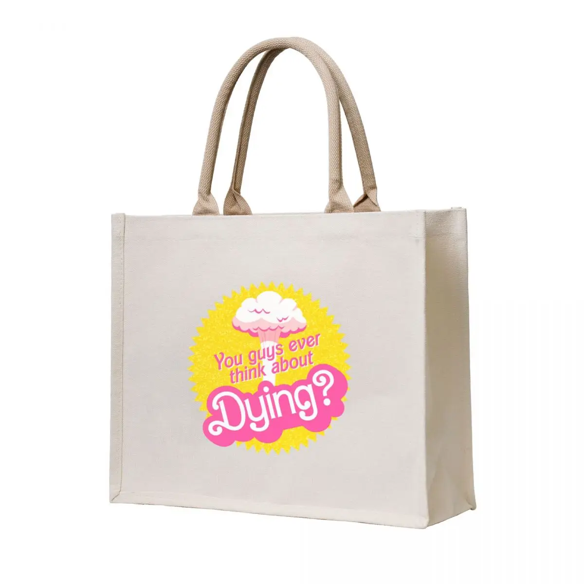 

Do You Guys Ever Think About Dying Barbenheimer Tote Bag eco pack shopping bags foldable Canvas bag shopper bags
