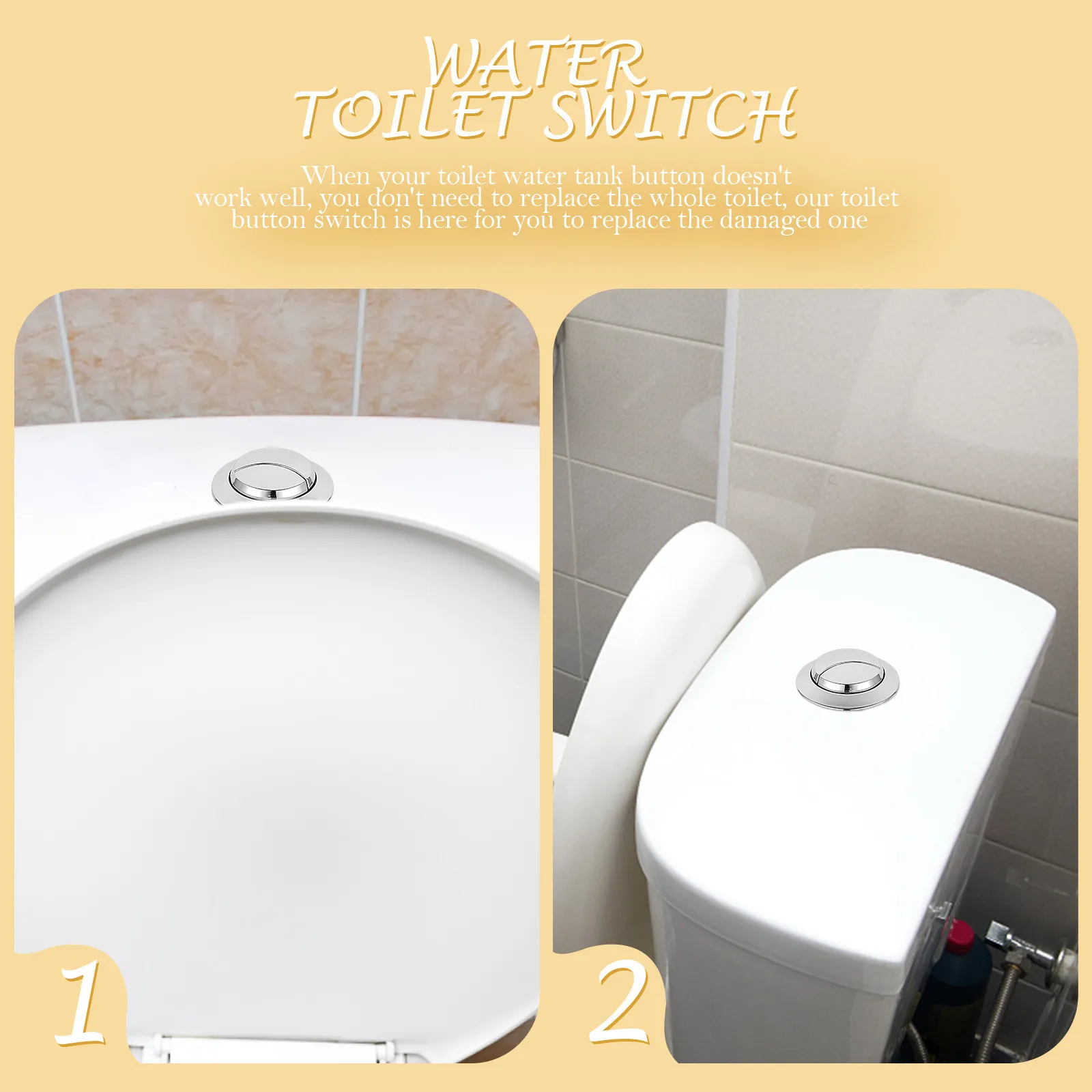 

Комплект из 4 универсальных кнопок для унитаза, нержавеющие, с гладкой поверхностью, удобные для использования в ванной комнате